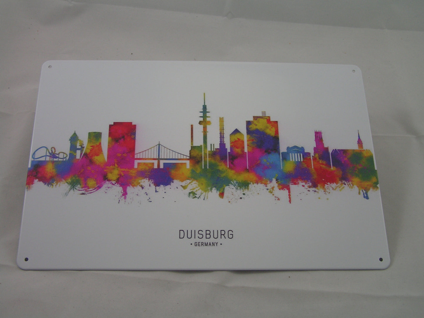 Schild Skyline Duisburg