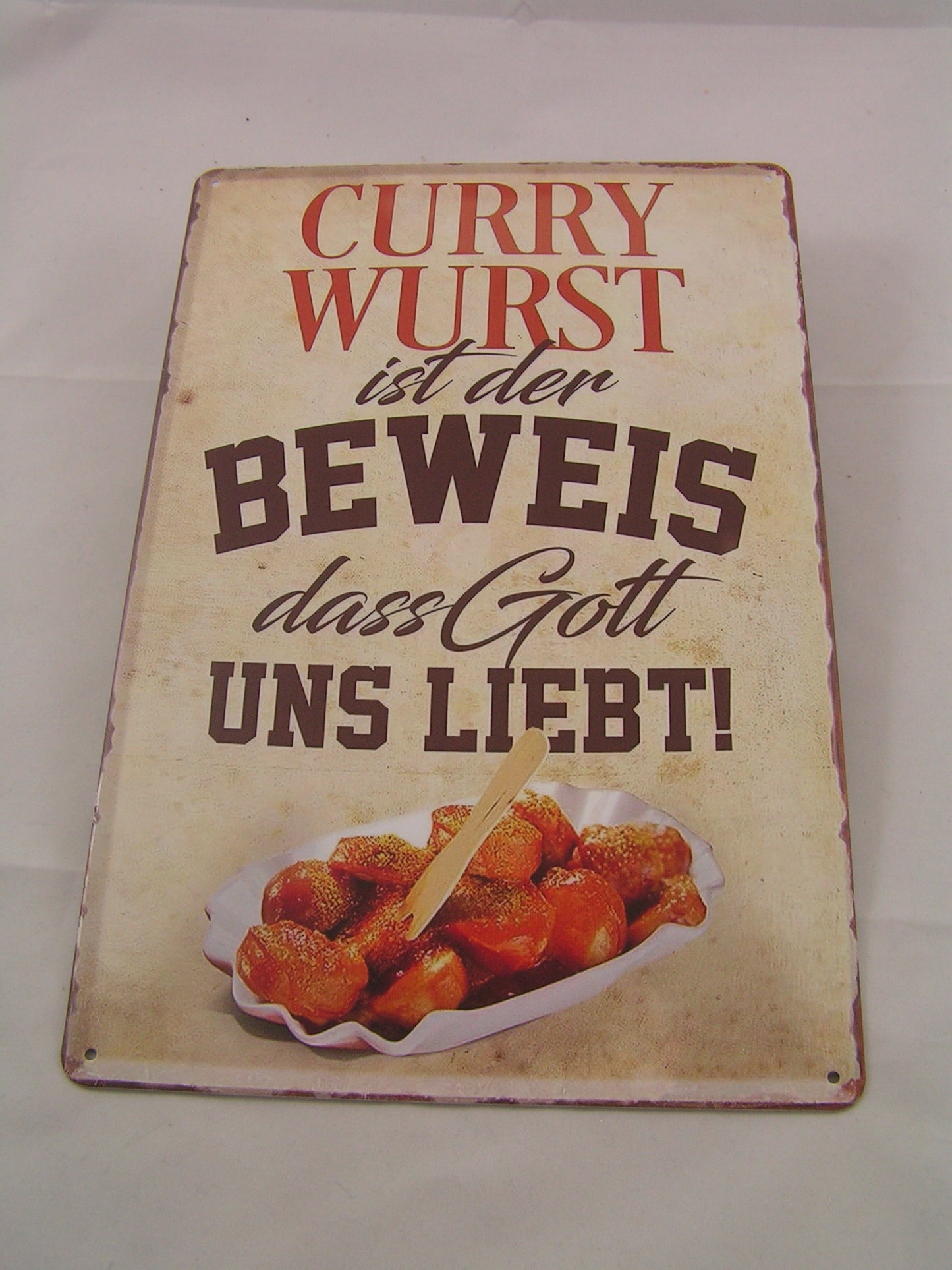 Schild " der Beweis"